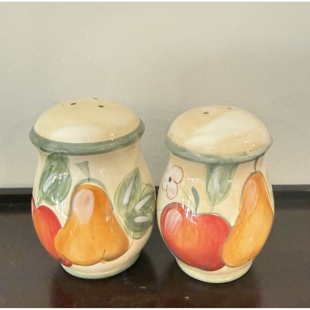 Vintage Gibson Fruit Salt Pepper Shakers Set Cottagecore Country Kitchy
